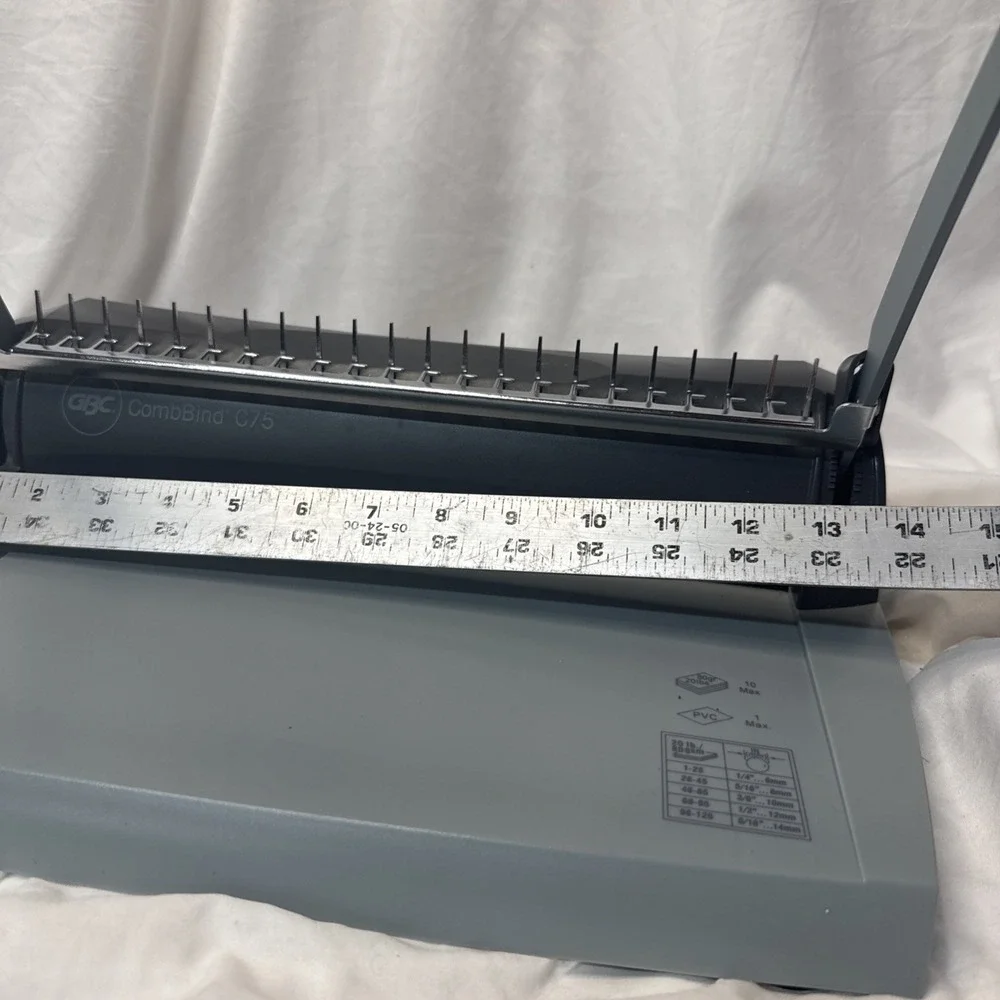 GBC CombBind C75 Plastic Comb Binding Machine Tabletop Desk Office Book Make